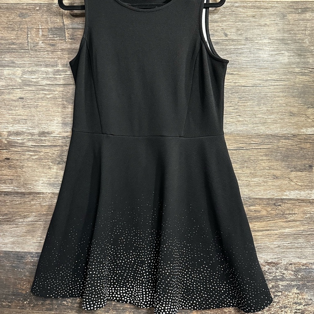 Apt. 9 Black and Silver Embellished Sleeveless Cocktail Dress